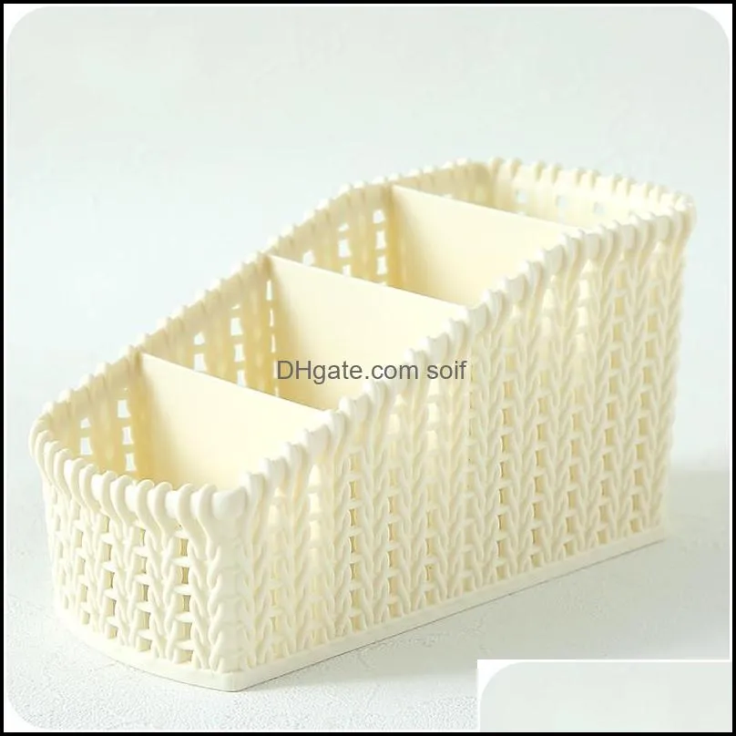 tableware stationery cosmetics racks plastic desktop living room kitchen storage basket high capacity packing box durable 4 3af f2