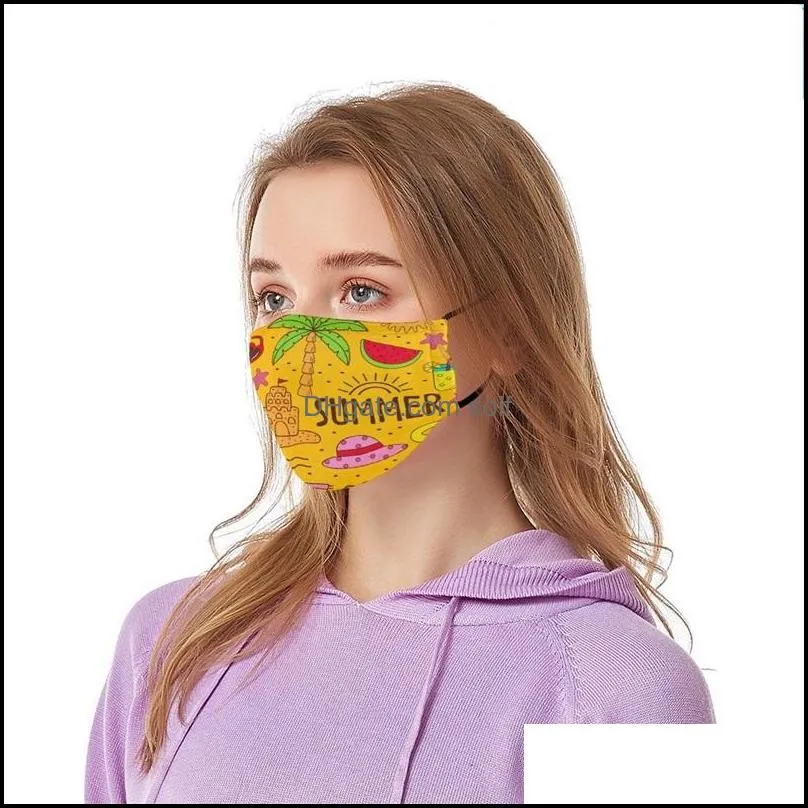 face mask protect summer leaf mouth respirator breath reusable mascarilla cotton cloth dustproof can put pm2 5 filter men women 5 88by