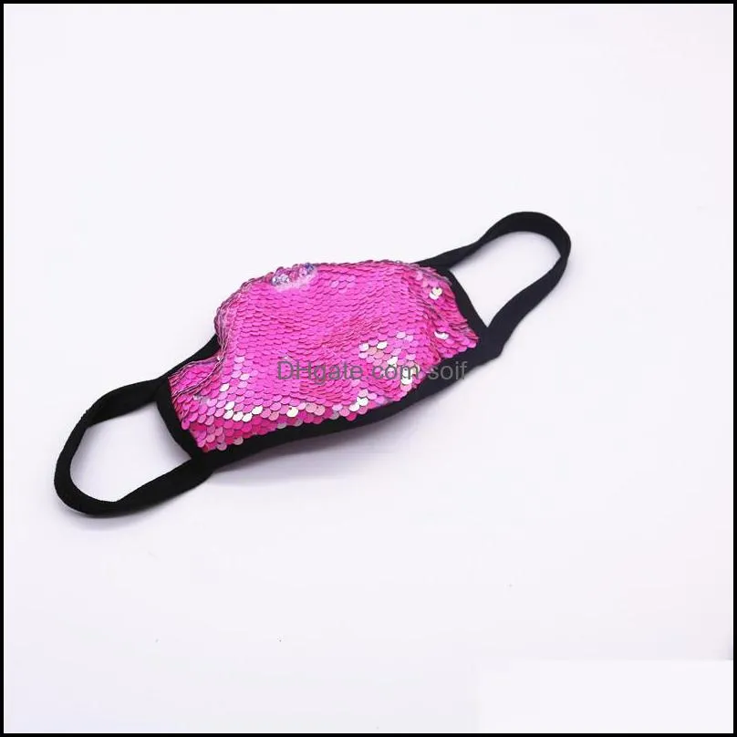 mermaid sequins mascarilla reuseable washable face masks bling respirator festival party decoration dustproof sunscree