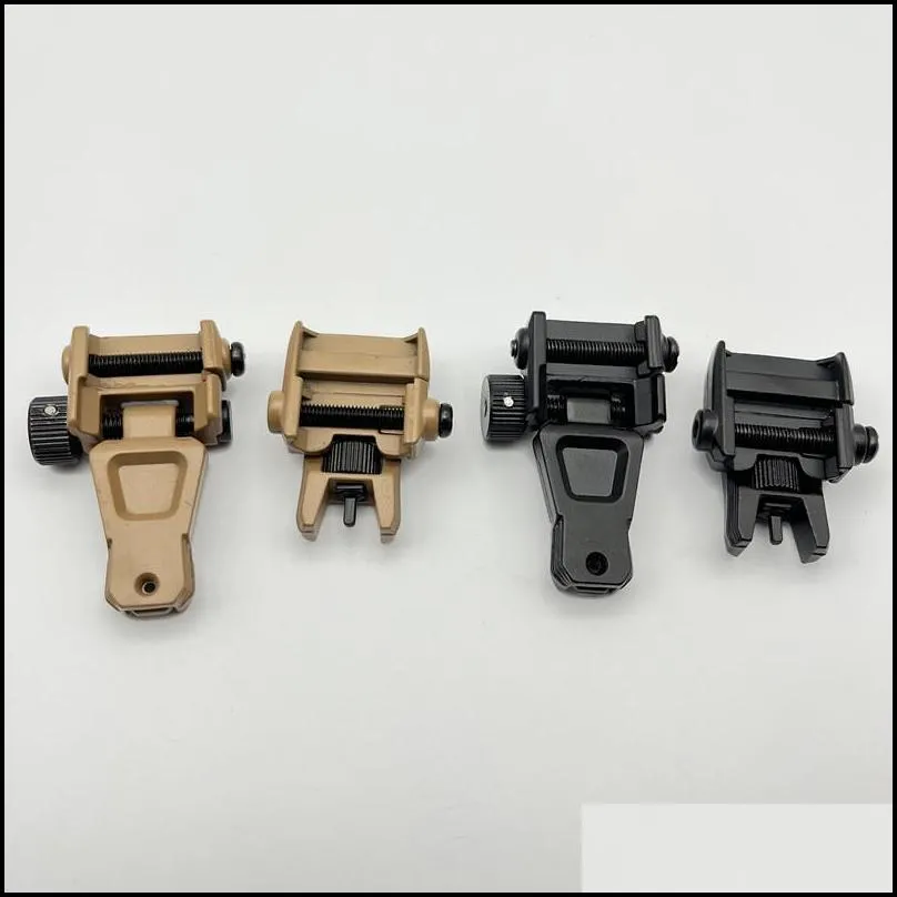 tactical accessories flipup front rear sight set for 20mm picatinny ris /ras rail ar15 offset backup rapid transition