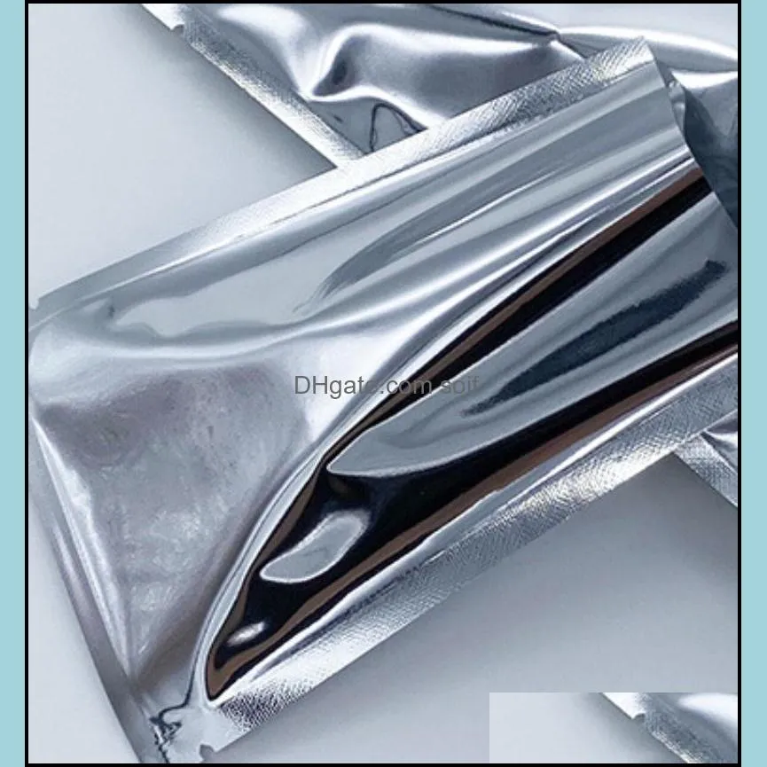 silver aluminium foil bags heat seal vacuum pouches bag dried food powder storage mylar foil packing storage bag3 85 s2