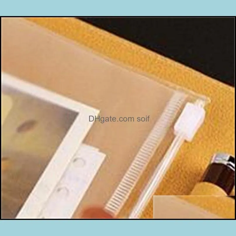 pvc binder clear zipper storage bag 6 hole waterproof stationery bags office travel portable document sack a5/a6/a7 20 o2