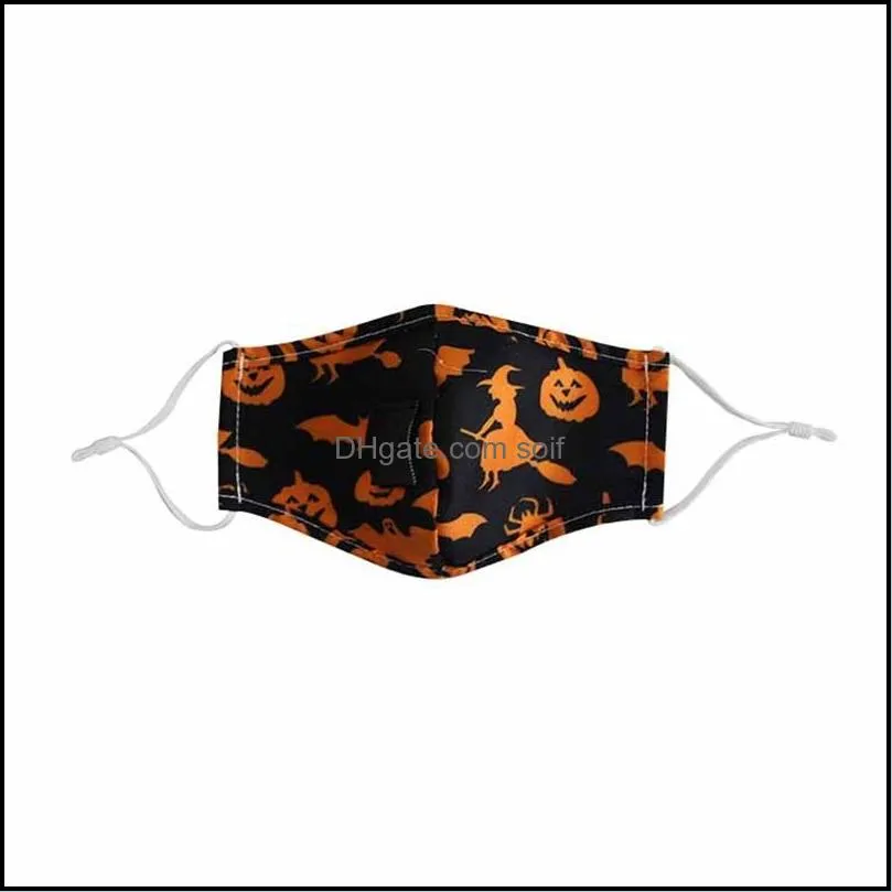 anti dust protective face mask halloween earloop foldable mascarillas washable breathable respirator protective unisex