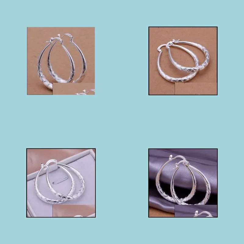bestselling fashion jewelry 925 silver hoop earrings for women top quality shipping 10pair/lot
