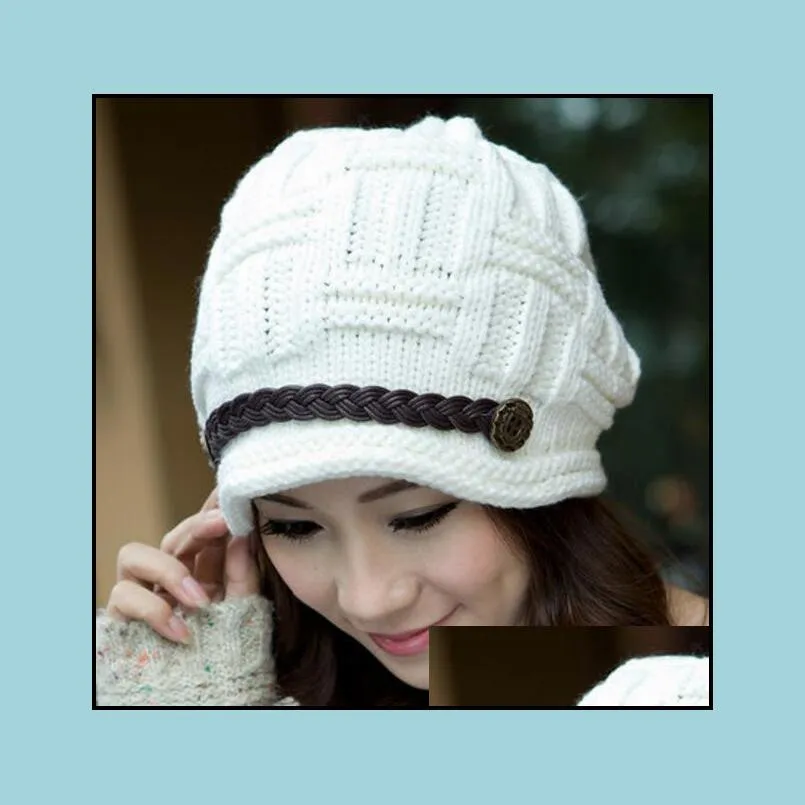 winter new fashion womens hats solid color black ladys caps sale acrylic warm womans headwear autumn hat for female