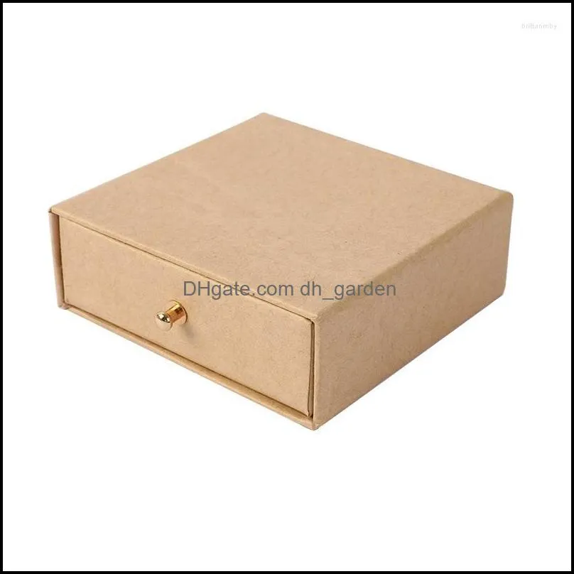 Jewelry Pouches 2022 Arrive 7 Colors Paper Drawer Box With Rivet Black Foam Insert Packaging Boxes For Necklace Bracelet Earrings