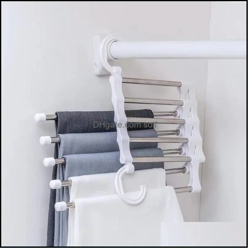 multi function pants rack household foldable originality stretch coat hanger practical stainless steel stand