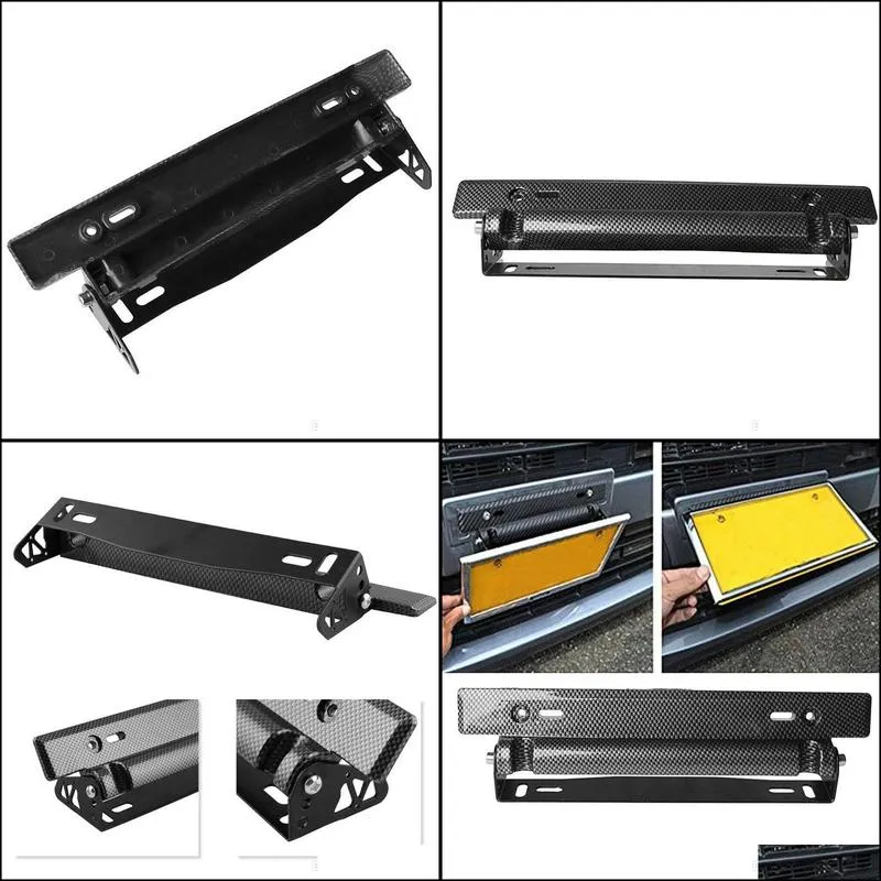 automobiles front rear number license plate holder mounting bumper frame relocate bracket adjustable abs exterior accessories