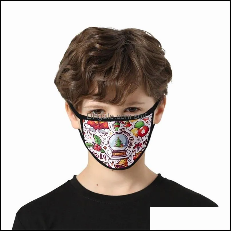 merry christmas face masks printing breathing mascarillas washable fashion pm 2 5 protective mascherine reusable cloth kid women 2 2glb