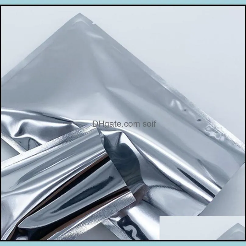 silver aluminium foil bags heat seal vacuum pouches bag dried food powder storage mylar foil packing storage bag3 85 s2