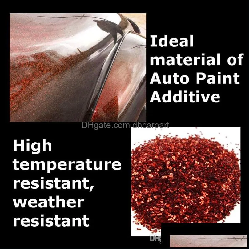 170g PET 0.4mm Dark Red Metal Flake Glitter Auto Car Bike Paint Sequins Additive Decor