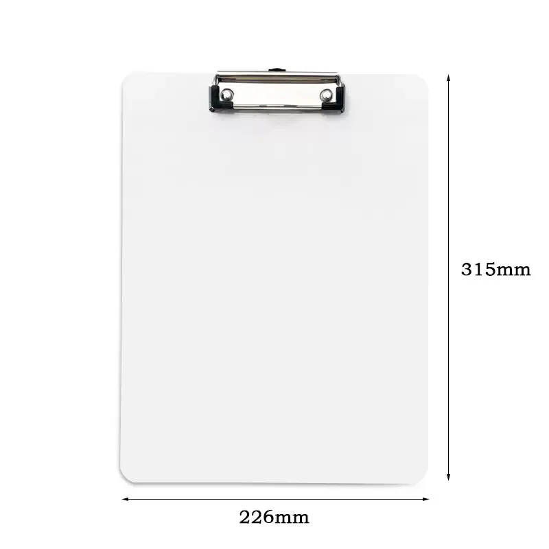Sublimation A4 Clipboard Recycled Document Holder White Blank Profile Clip Letter File Paper Sheet Office Supplies sxmy6