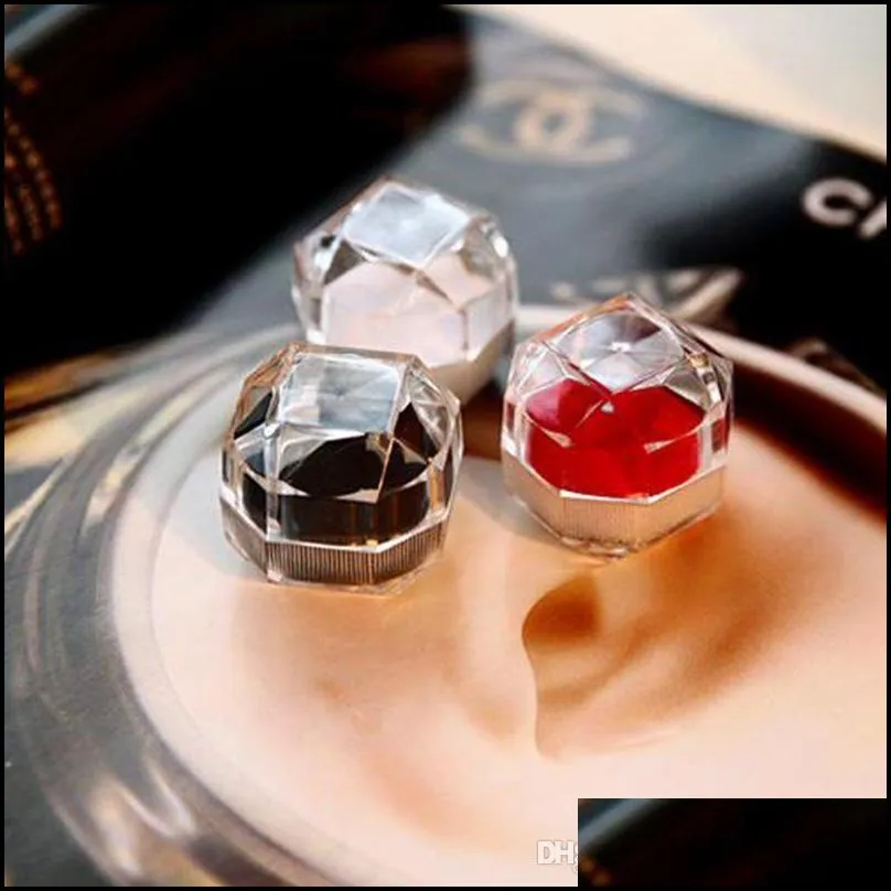 acrylic crystal clear ring box transparent black white red box stud earring jewelry case gift boxes jewelry packaging