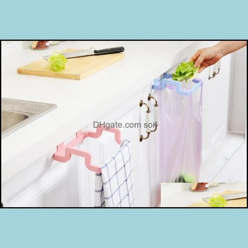 practical hanging racks multi function plastic storage hooks for home kitchen cupboard garbage bags shelf