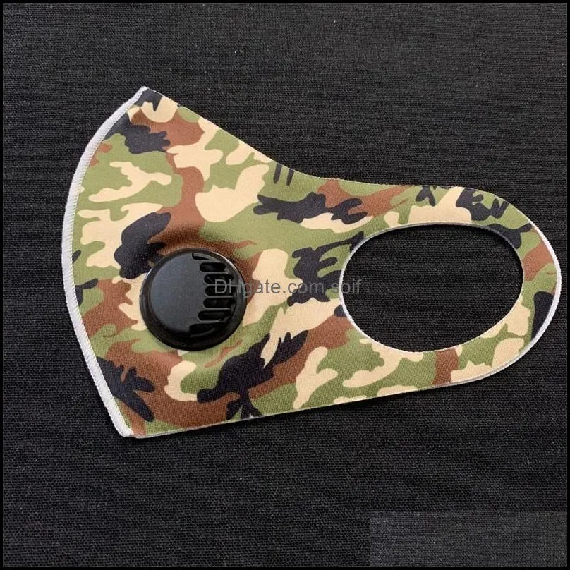 plangi camouflage mascherine breathing dust face masks washable with valves smoke protective summer respirator reusable custom 2 5zk