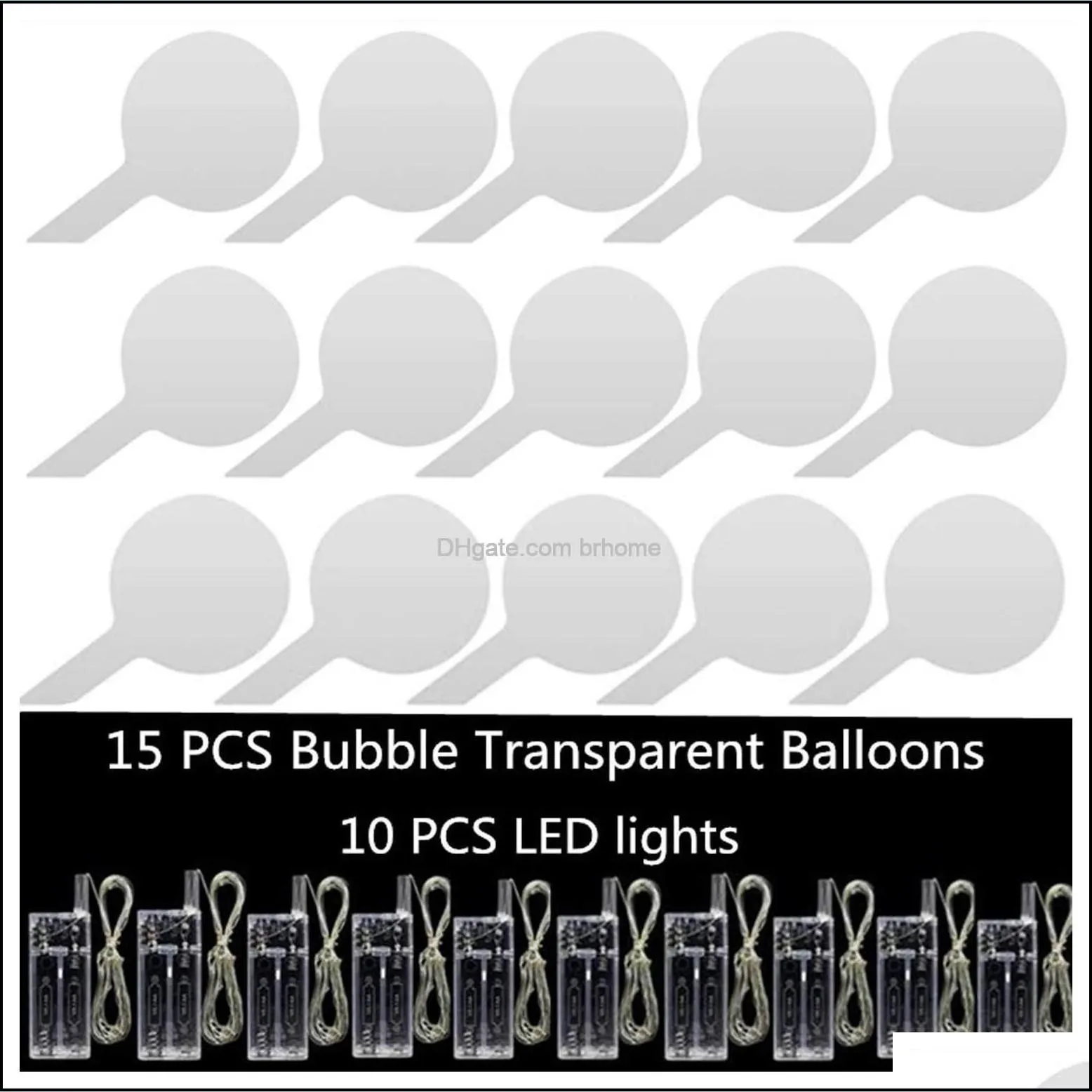 Party Decoration Led Bobo Balloons Transparent Light Up Helium Style Glow Bubble With String Lights For Birthday Wedding Festi Brhome