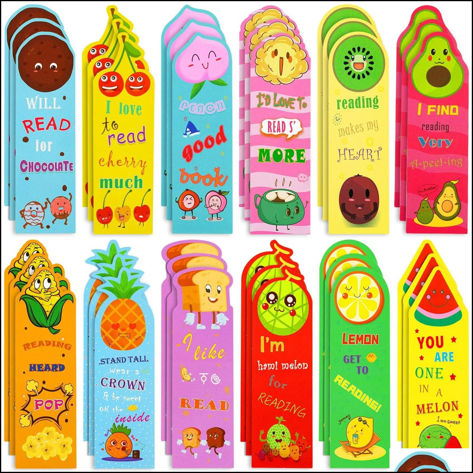 Bookmark Scented Bookmarks Scratch And Sniff Fruit Food Theme Sayings Assorted Cute For Students Teens Lovers 10 Styles Drop De Brhome