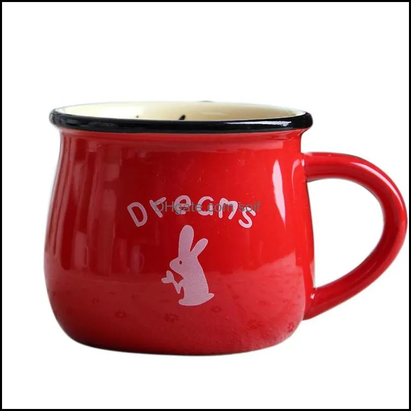 ceramics breakfast cup big belly milk mug coloured glaze coffee tumbler restoring ancient ways pure color smooth 6 5ypb1