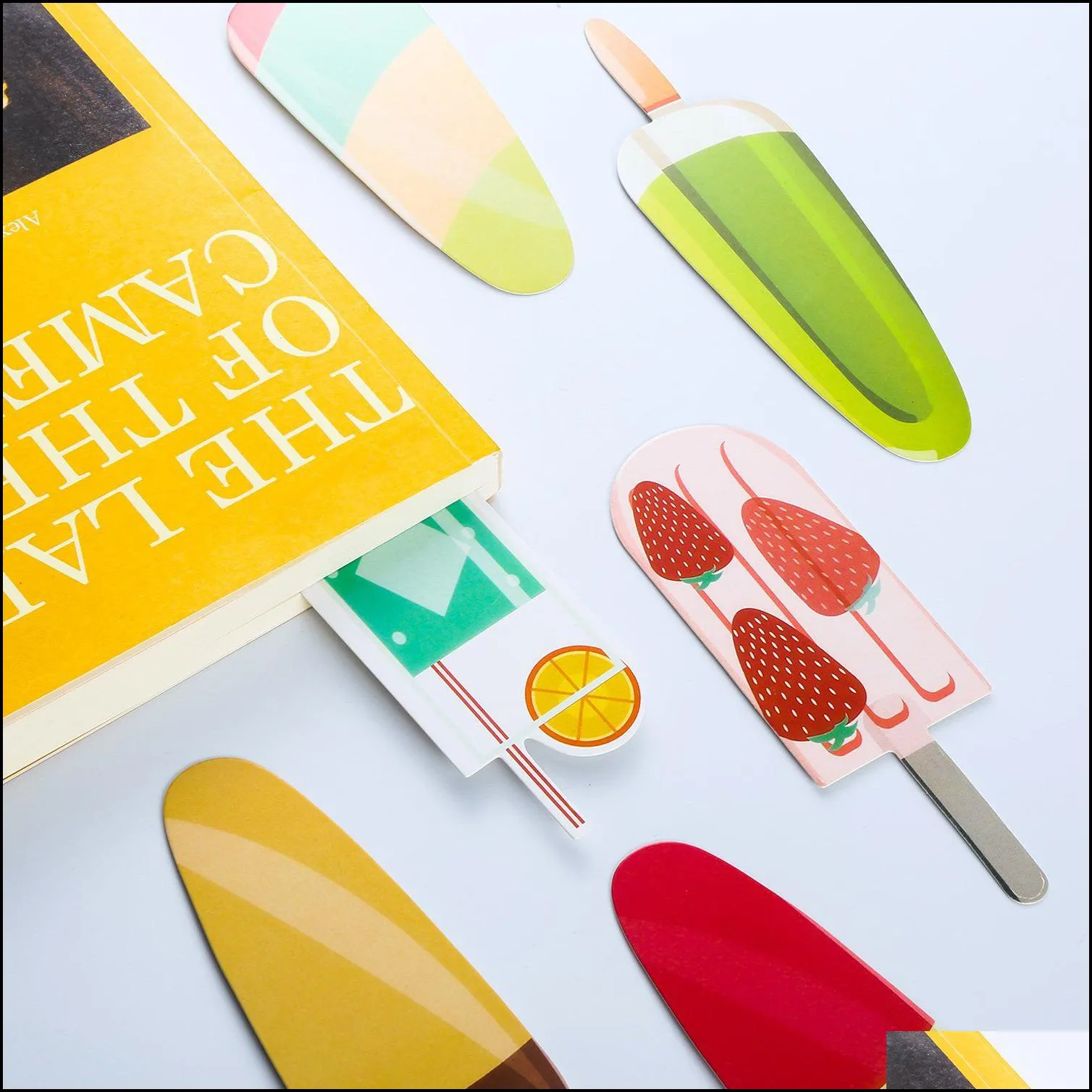 Bookmark Summer Bookmarks Cold Drink Theme Cute Colorf Dessert For Students Kids Adts Reading Drop Delivery 2022 Brhome Amjwa