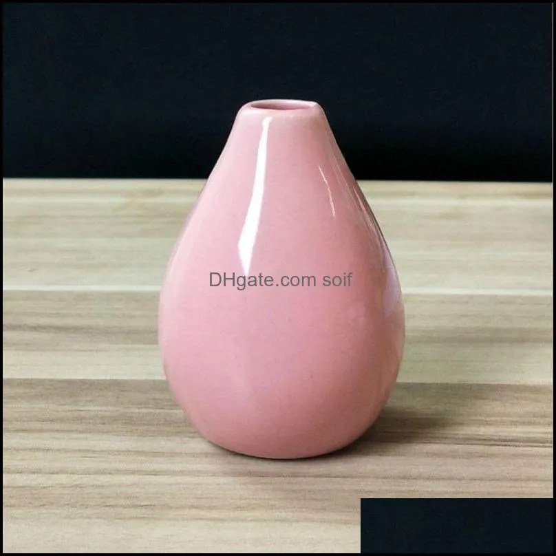 creative home decoration small ceramic vases modern simple living room decor dry flower decorative items ornament mini vase 2673 t2