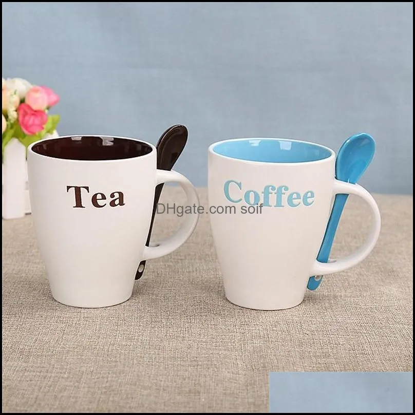 ceramic handle water cup multicolor heat resistant coffee mugs gift high capacity tea tumbler practical originality