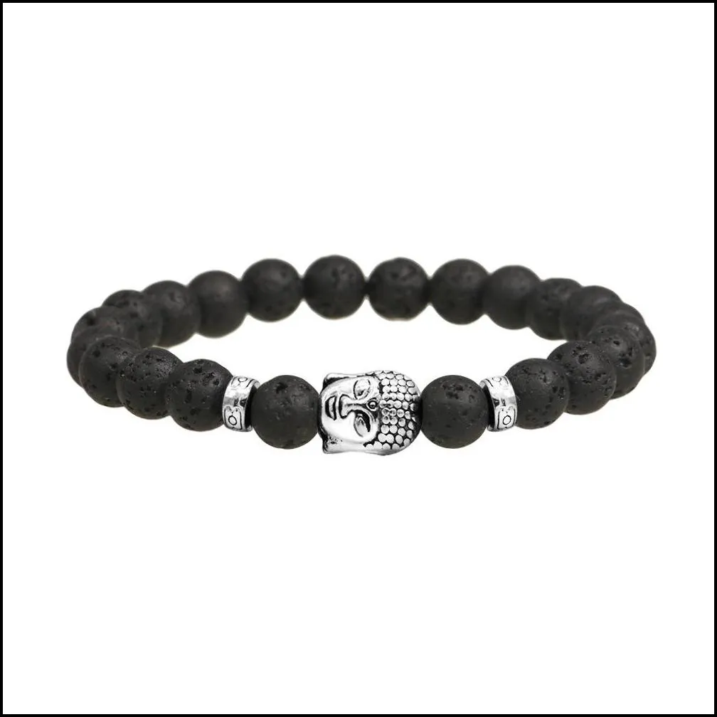 mens bracelets luxury jewelry bead natural stone jewelry cheap anchor beaded buddha bracelet for men women buddha lava chakra bracelet