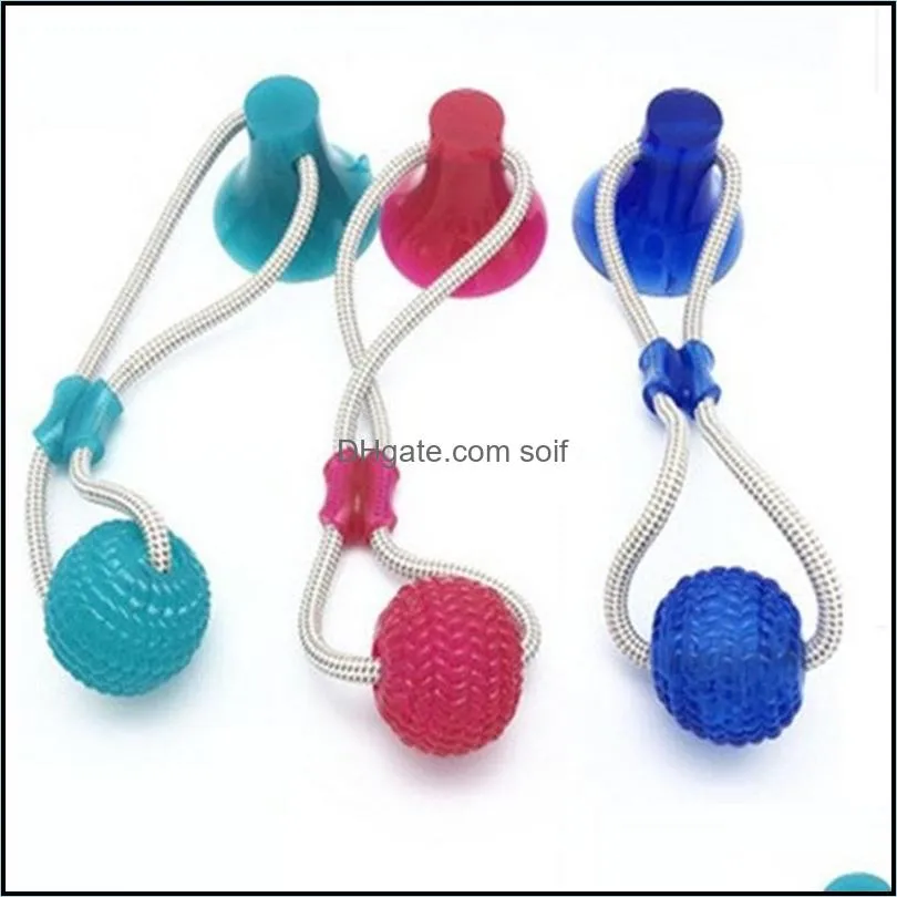 multifunction pet molar bite toy dogs chewing biting toys cat molars tooth cleaning sucker ball accessories 10tx h1