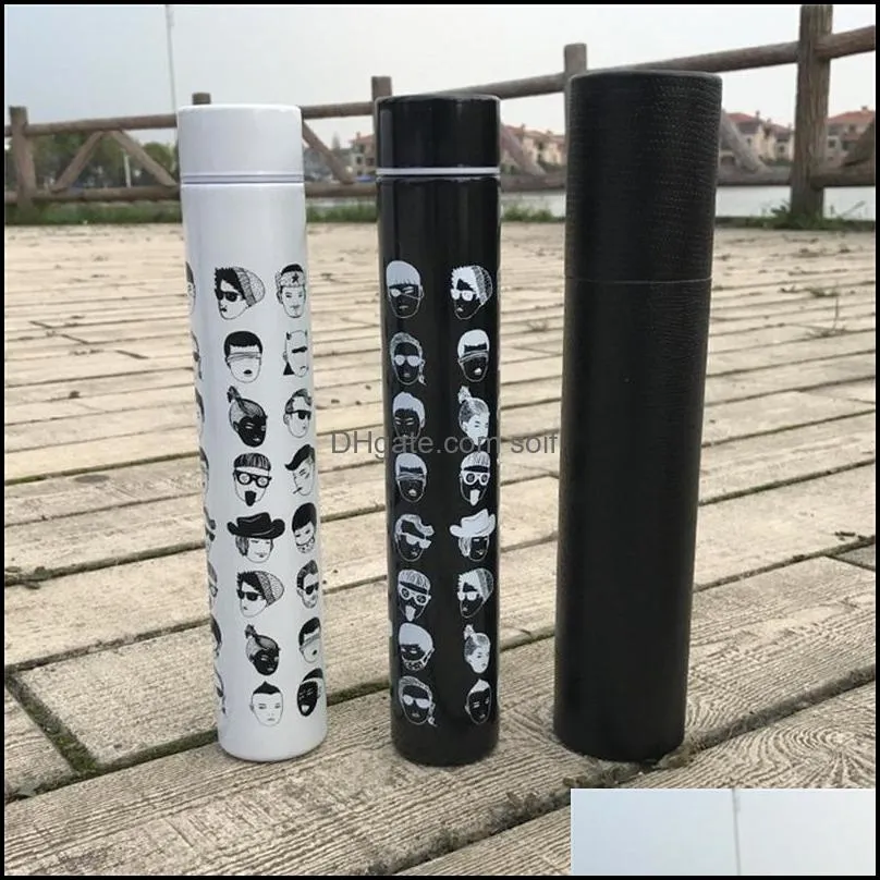 creative long style vacuum mugs cup lady fashionable compact stainless steel water bottle gradually changing color tumbler 18gm ww