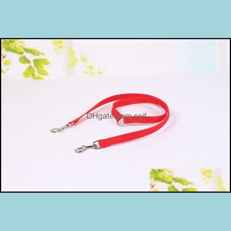 pet traction rope double head design high density nylon dog leash stainless steel buckle puppy leashes creative 2 9rc b