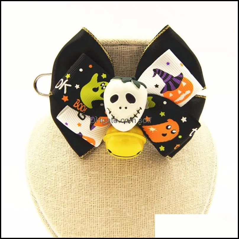 halloween doggy collars multi colors printing pattern dogs cats collar yellow black pet dog accessories