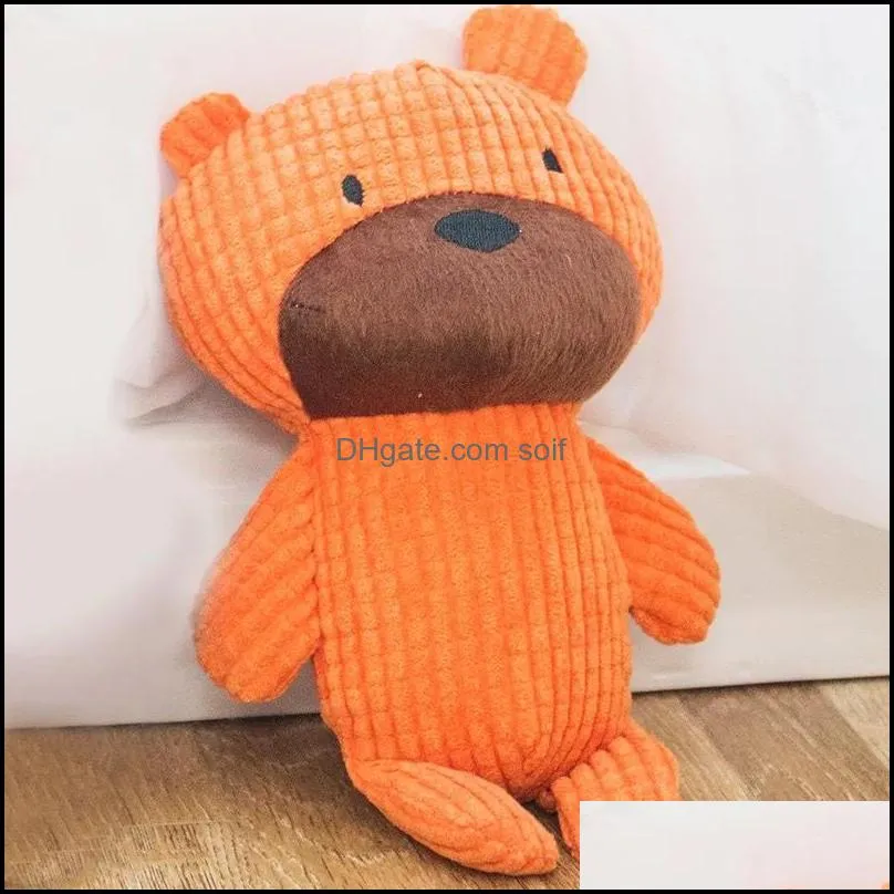 plush dog toy small bear doll vocal molars bite kid baby toys pet supplies blue orange 8 5yc c1