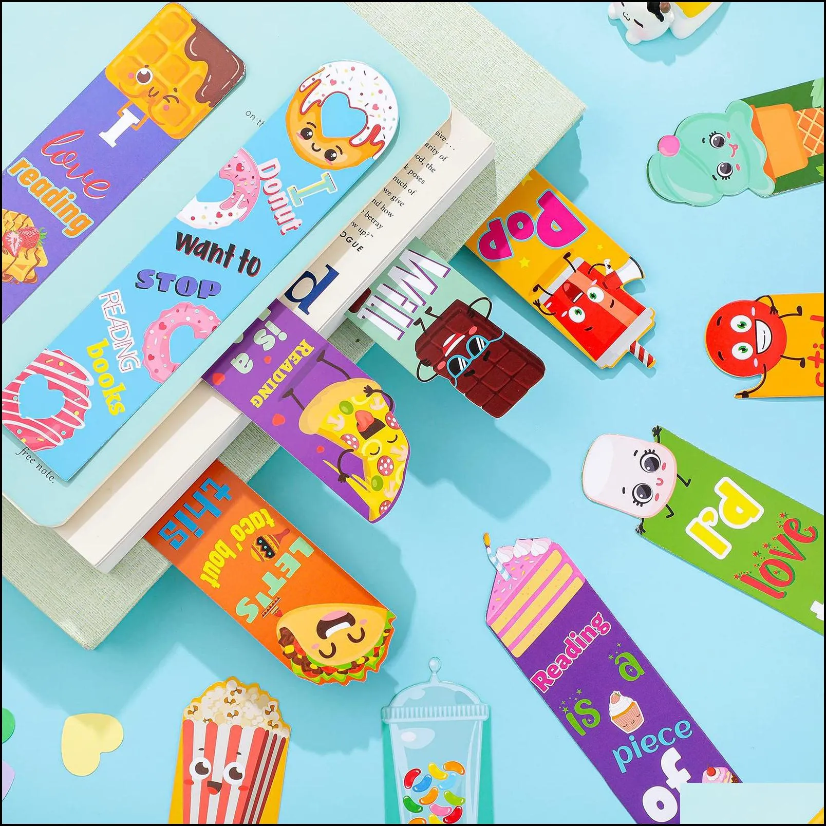 Bookmark Scented Bookmarks Fruit Scratch And Sniff Fun Book Marks Classroom Colorf Chocolate Popcorn Donut Dessert For Kids Te Brhome