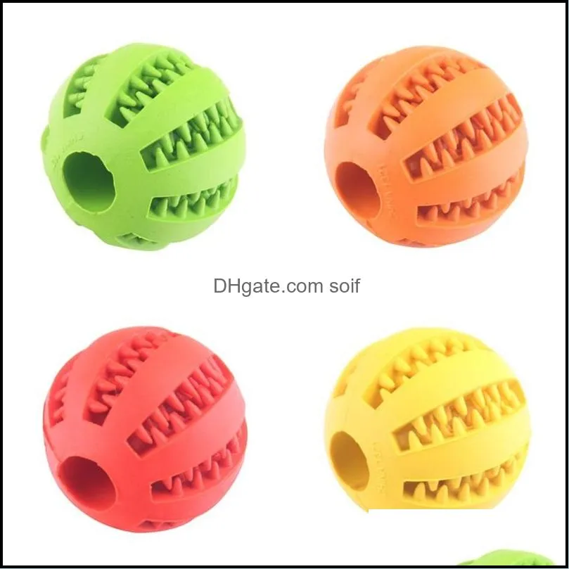 tooth brushing balls molar ball silicone bite cliping foods pet toys dog supplies cat animal hollow chew sphere 7 3bg c2