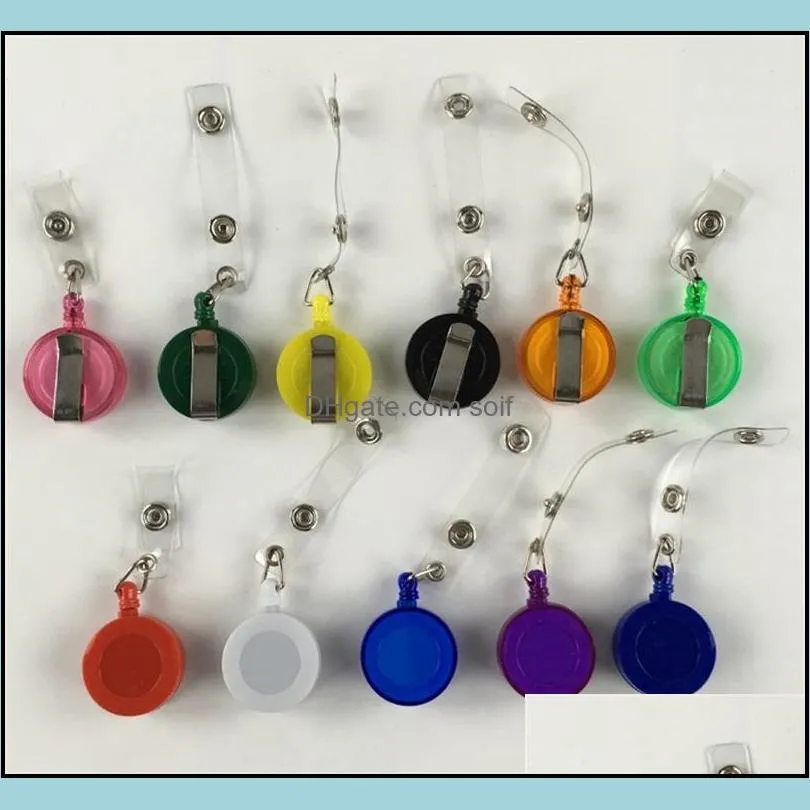 party favor retractable lanyard id card badge holder with clip keep key cell phone keychain ring reels 7 o2