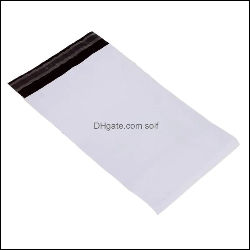 100pcs/lot white selfseal adhesive courier storage bags postal mailing mail bag plastic poly envelope mailer 199 s2