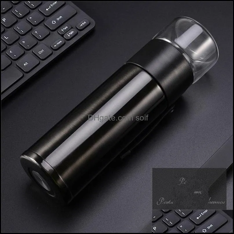 pure color double deck vacuum insulation cup straight portable stainless steel tumbler practical china products water bottle 26jz ww