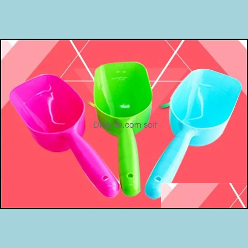 plastic food feeder dog foodstuff shovel cat food scoop portable multi color eco friendly reusable 1 2zx uu