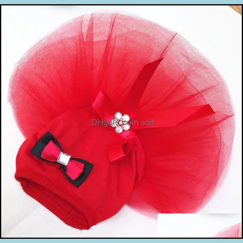 summer pet clothes bow dresses dog apparel dress small princess wedding skirt luxury clothing for dogs soft lace 595 s2