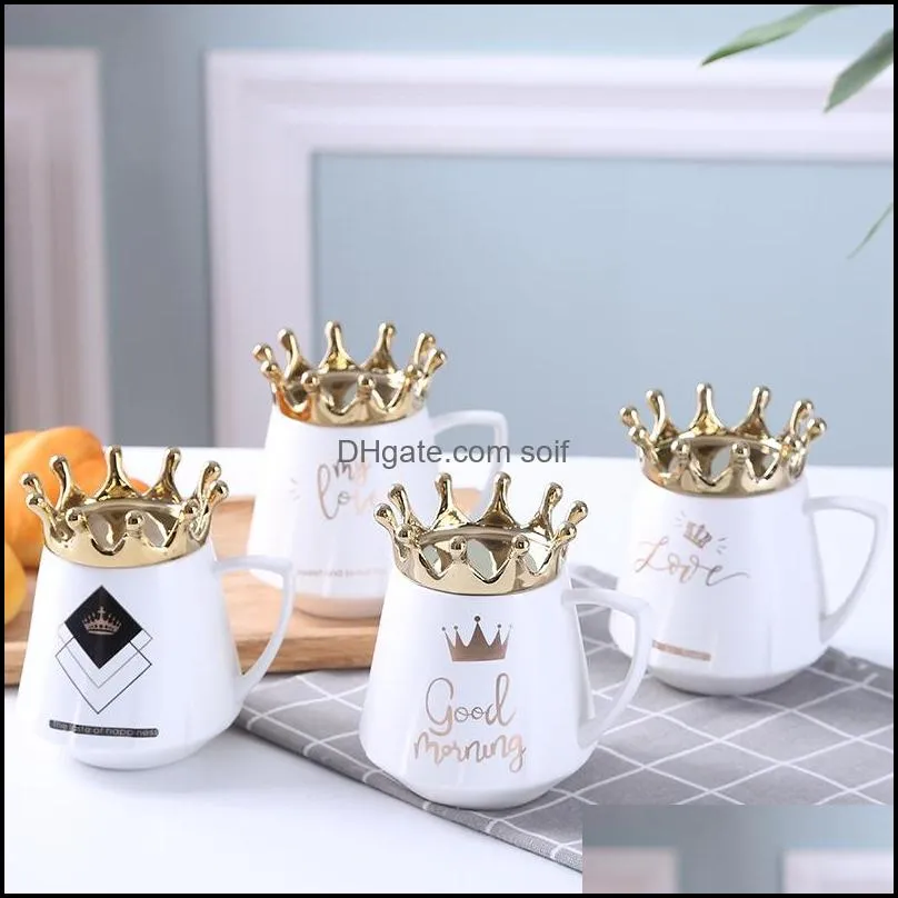 simplicity mug crown originality ceramic bracket drinking tools fashion accesories cup woman man tumbler 10 2nx k2