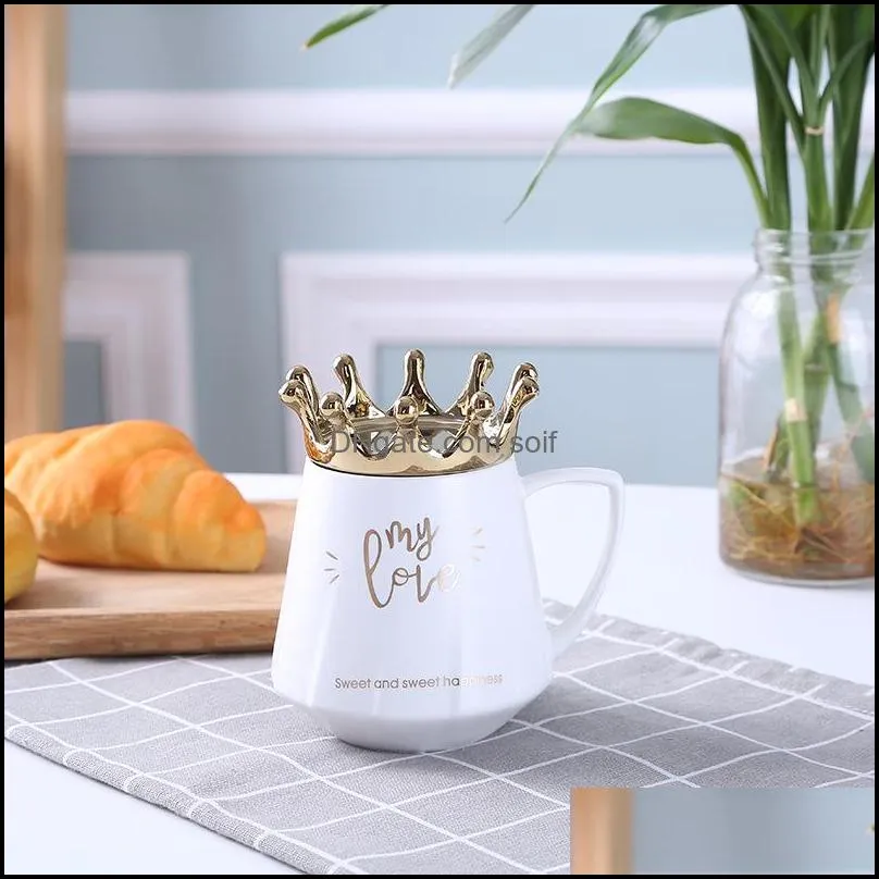 simplicity mug crown originality ceramic bracket drinking tools fashion accesories cup woman man tumbler 10 2nx k2