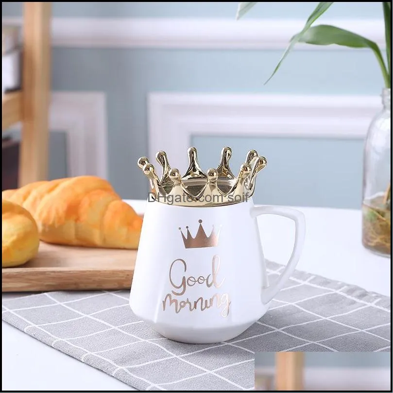 simplicity mug crown originality ceramic bracket drinking tools fashion accesories cup woman man tumbler 10 2nx k2