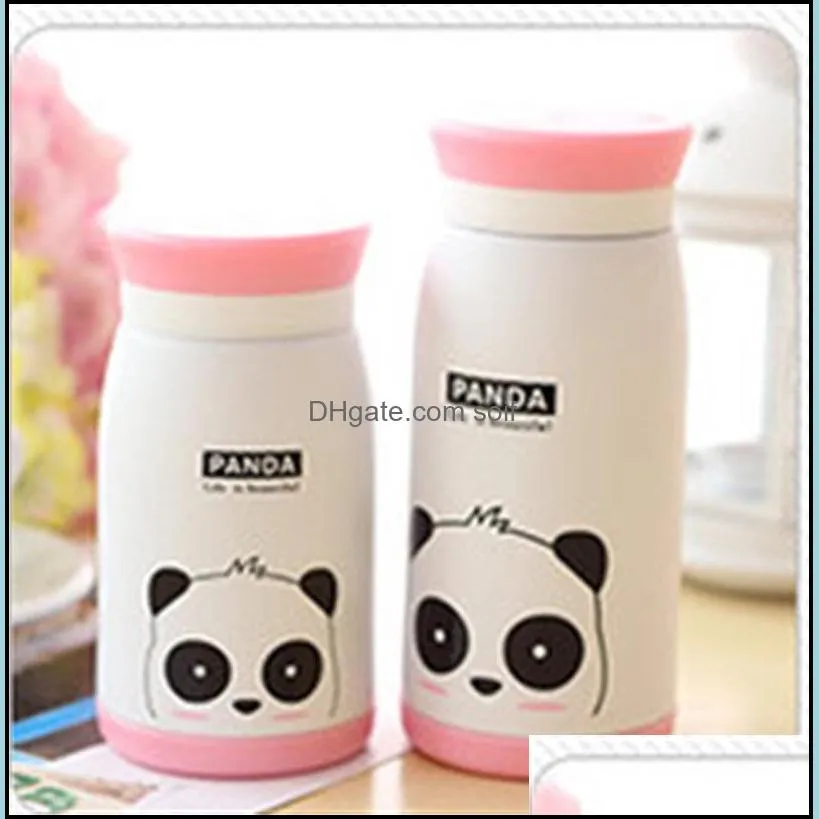 creative children water mug fashion cartoon animal high grade stainless steel vacuum tumbler big belly cup 10 2lk ww