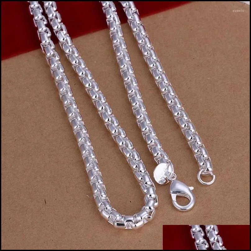 pendant necklaces 925 stamp silver exquisite luxury fashion women men round box chain wedding noble charm necklace 20/24 inches