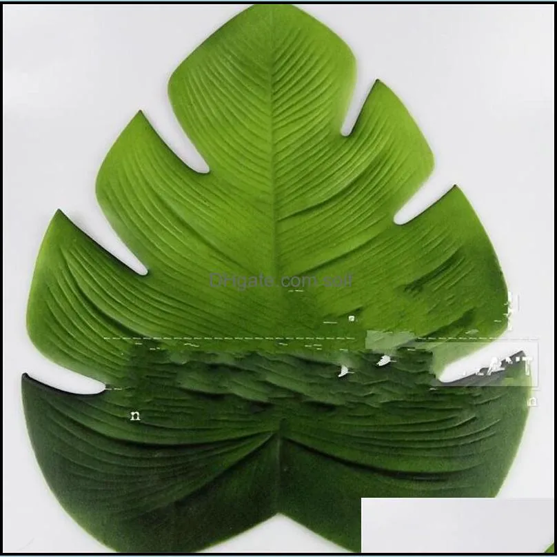 creative pvc table mat waterproof oil proof insulation artificial turtle leaf tableware pad fashion home kitchen decor accessory 4 9qs