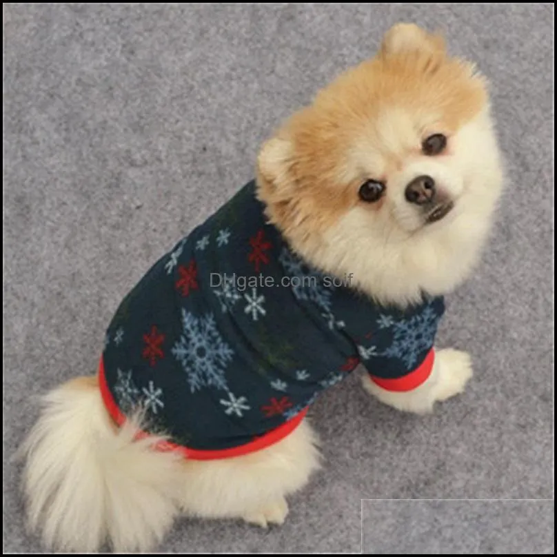 winter and autumn keep warm pet jackets for christmas classic pattern dog hoodies sweater dogs coat