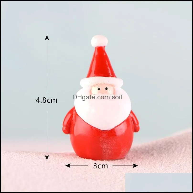 fleshy scenic basin fairy garden accessory santa claus snowman furnishing articles key buckle pendant with various pattern 1 3dd j1