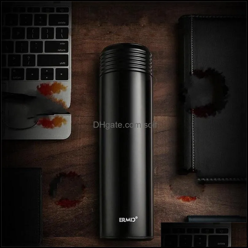 creative office vacuum insulation mugs cup vintage fashion stainless steel water bottle straight tumbler for travel 11 6xj ww