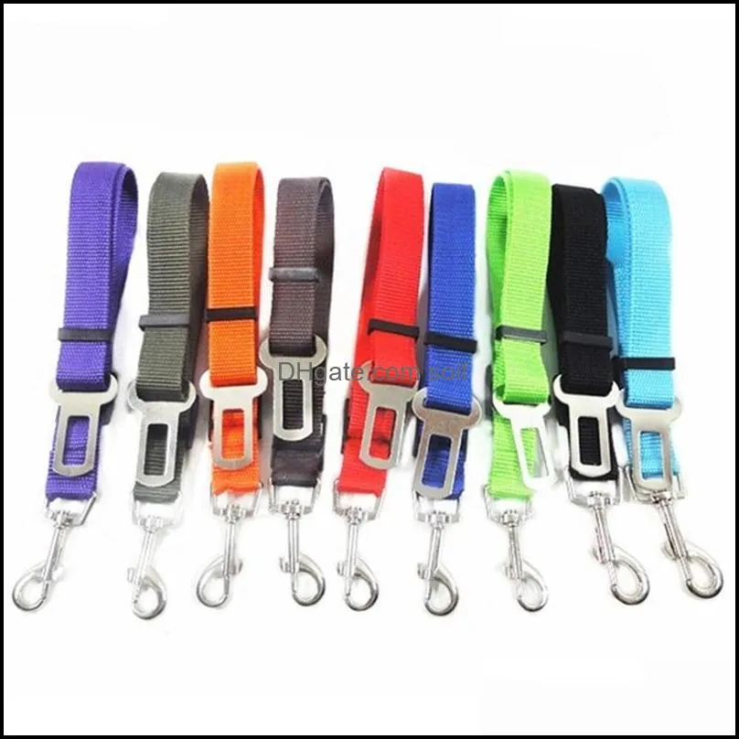 elasticity animal belt tape scalable buckle cord rope pets vehicle metal button dog harness safe belts dog leash 1 7sw c2