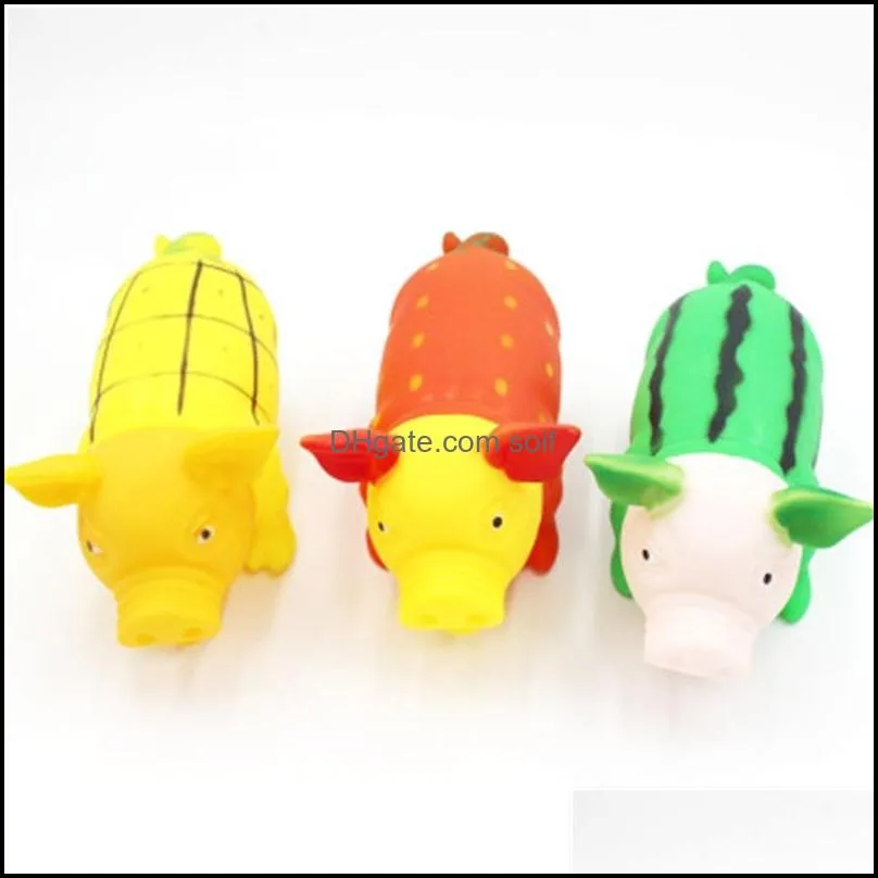 dog and cat sound toy fruit pigs chewing toys watermelon pineapple big size for pets