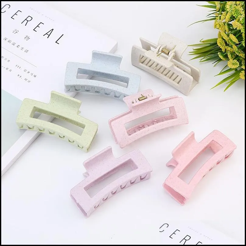 new simple women hair clips large geometric hairpin crab solid color hair claw clips for women hair accessories 10 w2